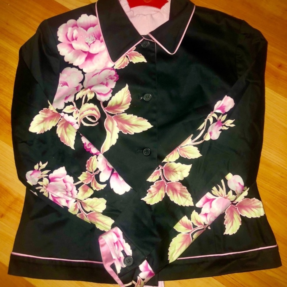 Black floral jacket